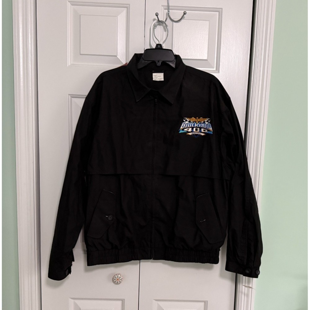 VTG New RARE Brickyard 400 Black 1998 Men's Jacket L NEVER WORN